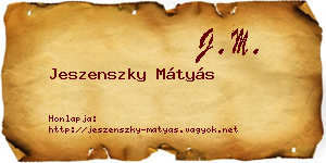 Jeszenszky Mátyás névjegykártya